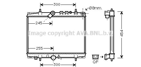 AVA QUALITY COOLING Радиатор, охлаждение двигателя PE2202